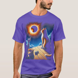 Camiseta Eclipse Tabby Cat Mirando Eclipse Solar Cat Eclip