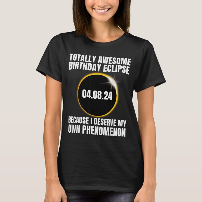 Camiseta Eclipse Total de Cumpleaños Totalidad Solar Total (Anverso)