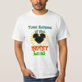 Camiseta Eclipse total de la tierra del corazón