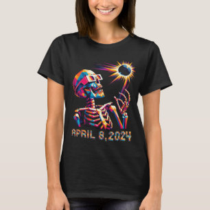 Camiseta Eclipse total de poly 8 de abril de 2024 Esqueleto