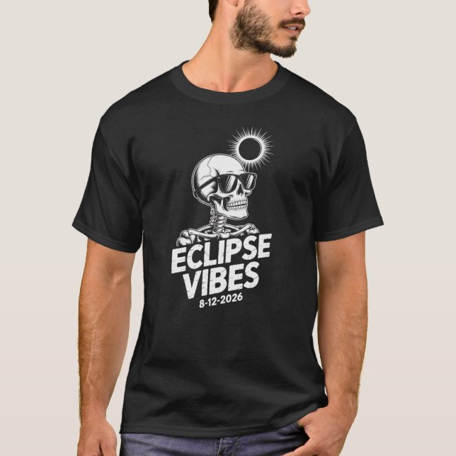 Camiseta Eclipse Total de Sol 12 de agosto de 2026  (Anverso)