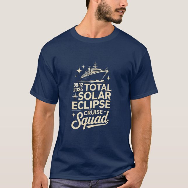 Camiseta Eclipse Total de Sol 12 de agosto de 2026 Cruise S (Anverso)