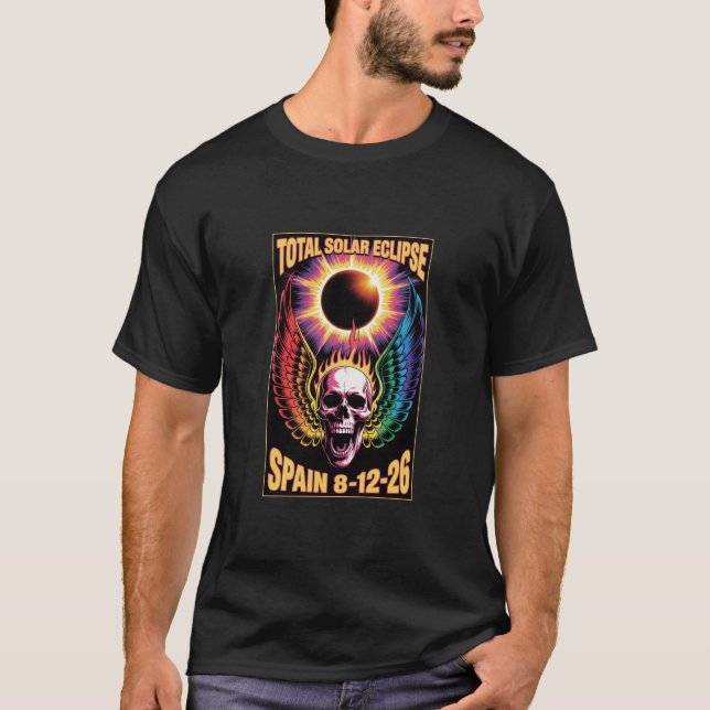 Camiseta Eclipse Total de Sol 12 de agosto de 2026 España T (Anverso)