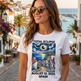 Camiseta Eclipse Total de Sol 12 de agosto de 2026 España T