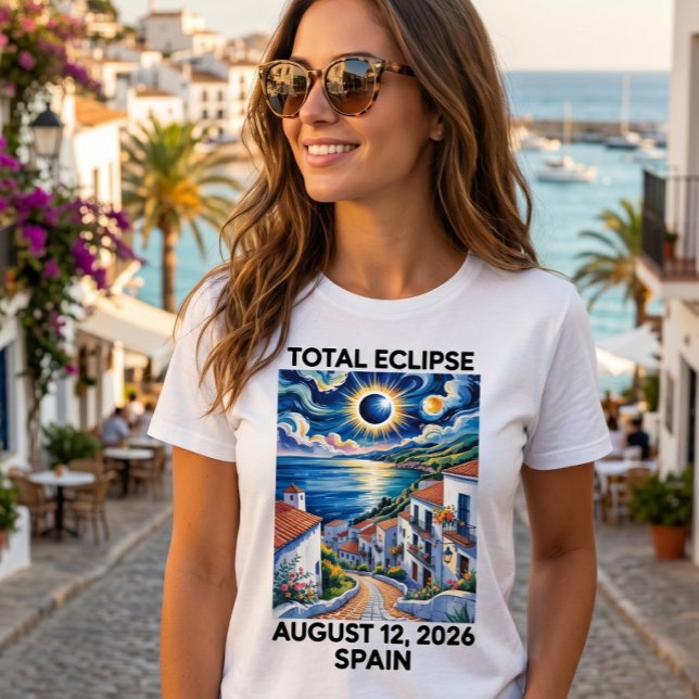 Camiseta Eclipse Total de Sol 12 de agosto de 2026 España T (Subido por el creador)
