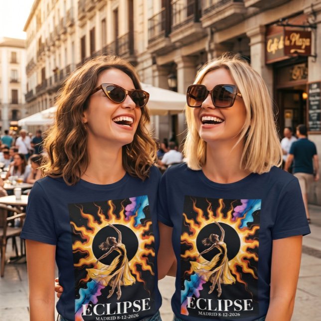 Camiseta Eclipse Total de Sol 12 de agosto de 2026 Madrid E (Subido por el creador)