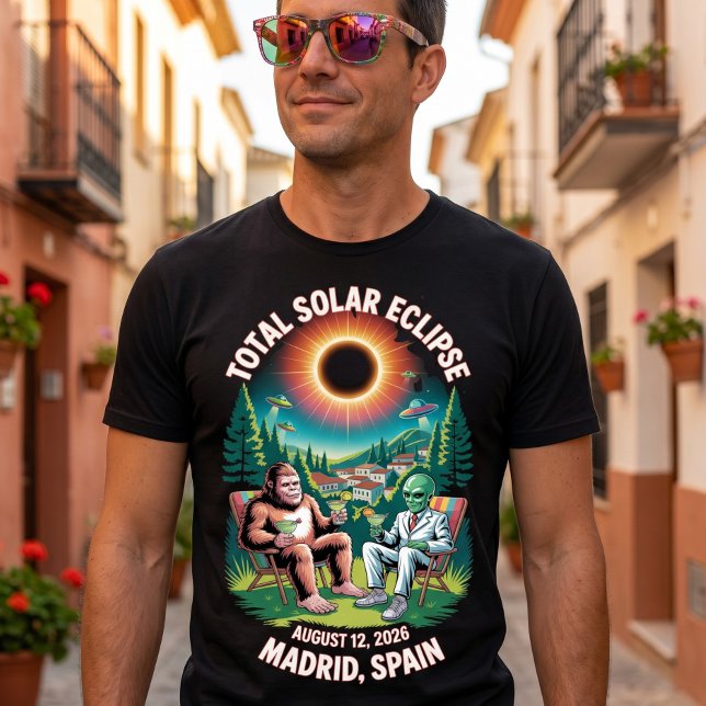 Camiseta Eclipse Total de Sol 12 de agosto de 2026 Madrid E (Subido por el creador)
