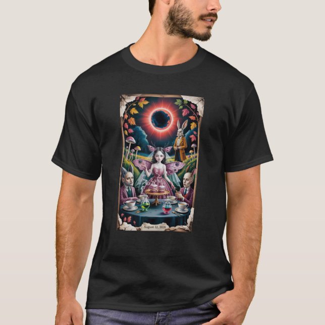 Camiseta Eclipse Total de Sol 12 de agosto de 2026 Psicodél (Anverso)