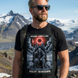 Camiseta Eclipse Total de Sol 12 de agosto de 2026 Reykjavi
