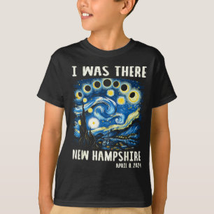 Camiseta Eclipse Total de Sol 2024 Pintura de New Hampshire