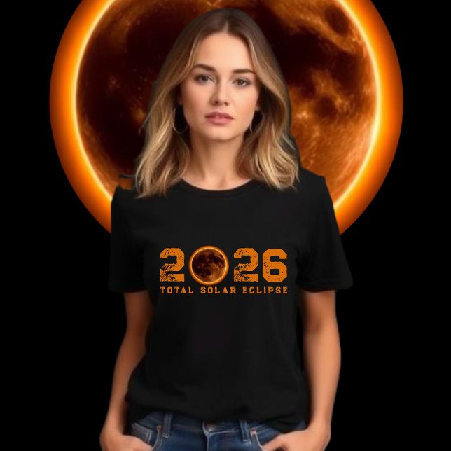 Camiseta Eclipse Total de Sol 2026 (Total Solar Eclipse 2026 T Shirt women)