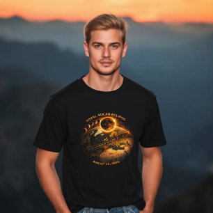 Camiseta Eclipse Total de Sol 2026 - Camino de Totalidad