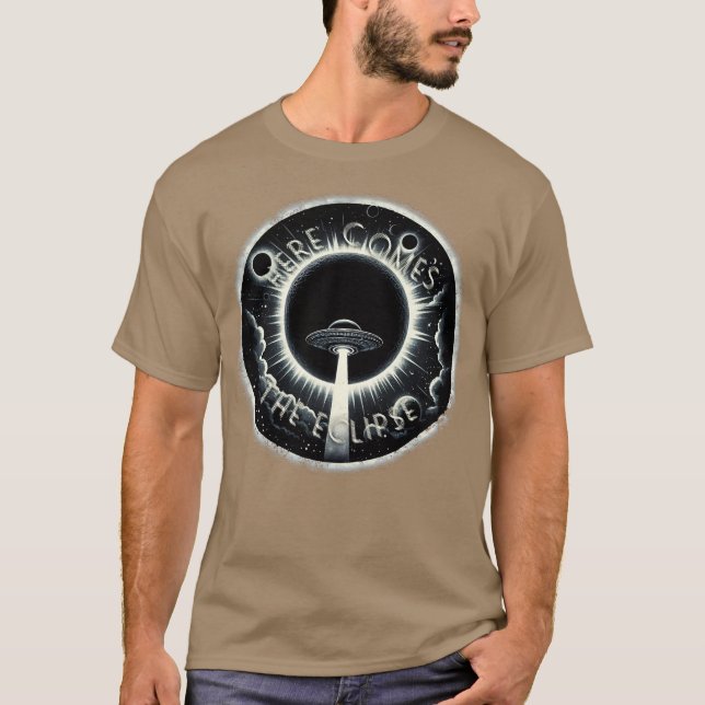 Camiseta Eclipse Total de Sol Aquí Viene El Eclipse 2024 (Anverso)