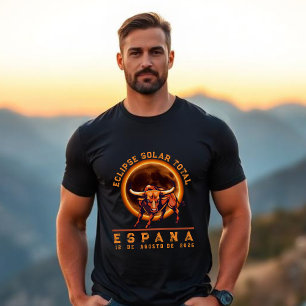Camiseta Eclipse Total de Sol - España 2026 Toro en Español