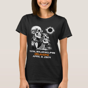 Camiseta Eclipse Total de Sol Esquelético Oklahoma Ok