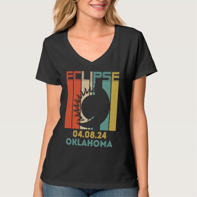 Camiseta Eclipse Total de Sol Fases América 8 de Abril de 2 (Anverso)