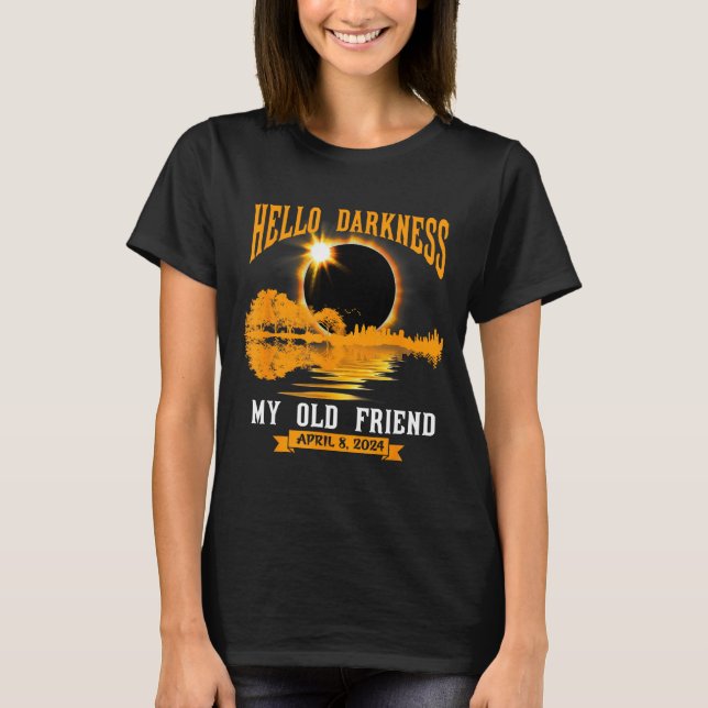 Camiseta Eclipse Total de Sol Hola Oscuridad (Anverso)