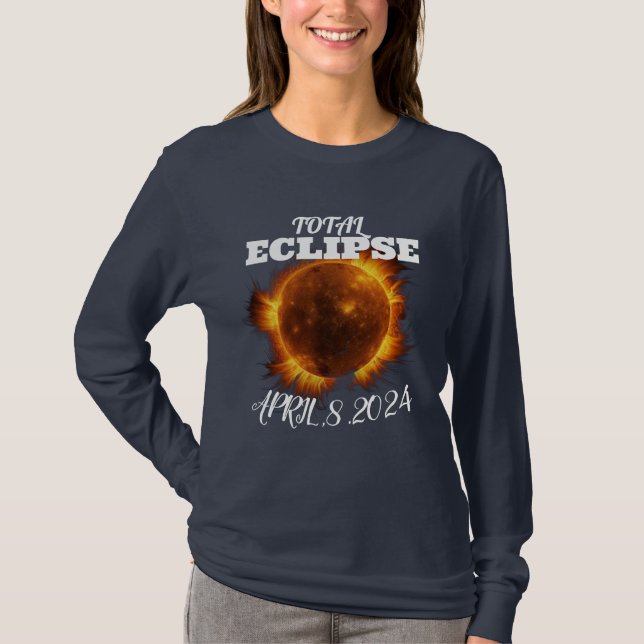 Camiseta Eclipse total, EEUU eclipse solar 2024 (Anverso)
