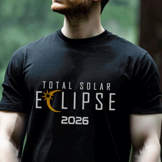 Camiseta Eclipse Total Moderno 2026 (Total Solar Eclipse 2026 Shirt)