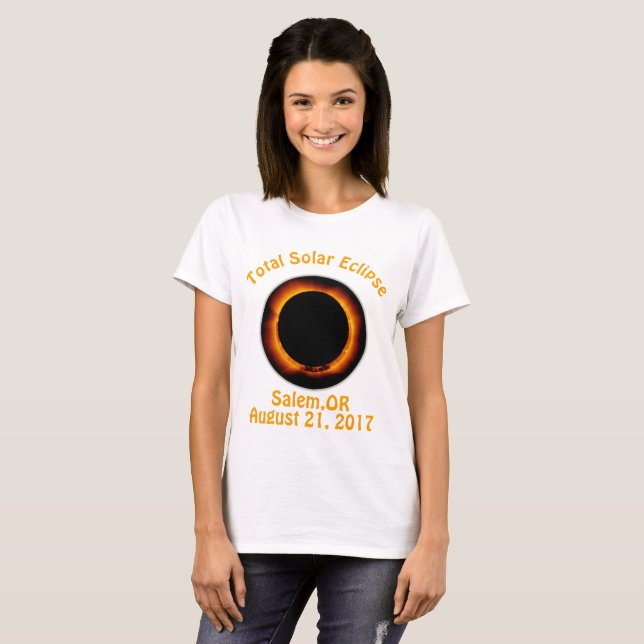 Camiseta Eclipse total Salem Oregon (Anverso completo)