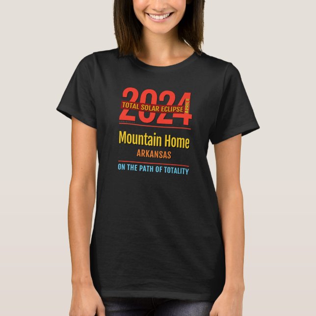 Camiseta Eclipse total solar en Mountain Home Arkansas AR 2 (Anverso)