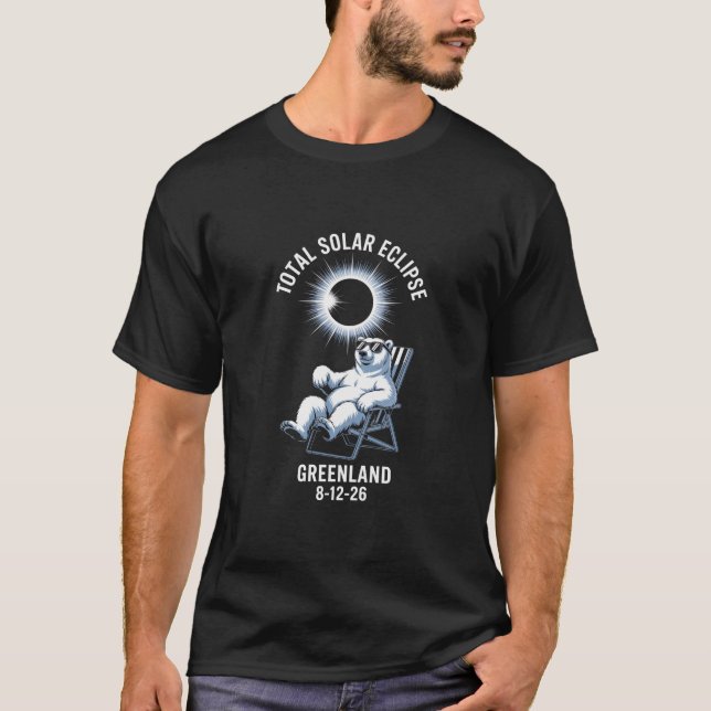 Camiseta Eclipse Total Solar Groenlandia 2026  (Anverso)