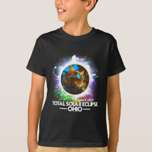 Camiseta Eclipse Total Solar Ohio Diseño Gato