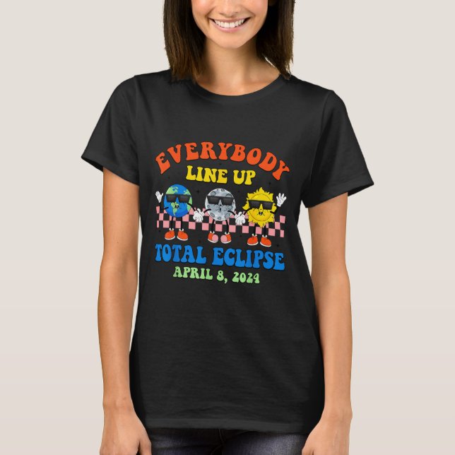 Camiseta Eclipse Total Solar Tierra Luna Sol (Anverso)