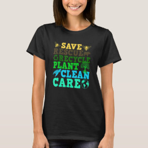 Camiseta Eco Earth Day Save Rescue Reccue