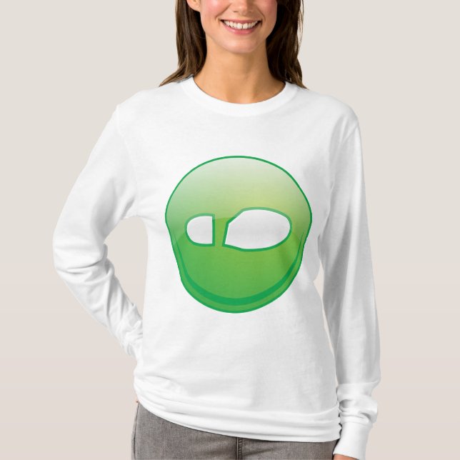 Camiseta Eco-Friendly Green Footprint Icon (Anverso)
