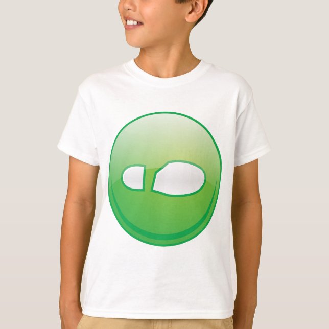 Camiseta Eco-Friendly Green Footprint Icon (Anverso)