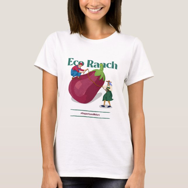 Camiseta Eco Ranch, Apoye la Naturaleza Local Eco Friendly (Anverso)
