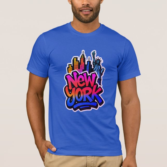 Camiseta Eco urbano: Pulso de graffiti (Anverso)