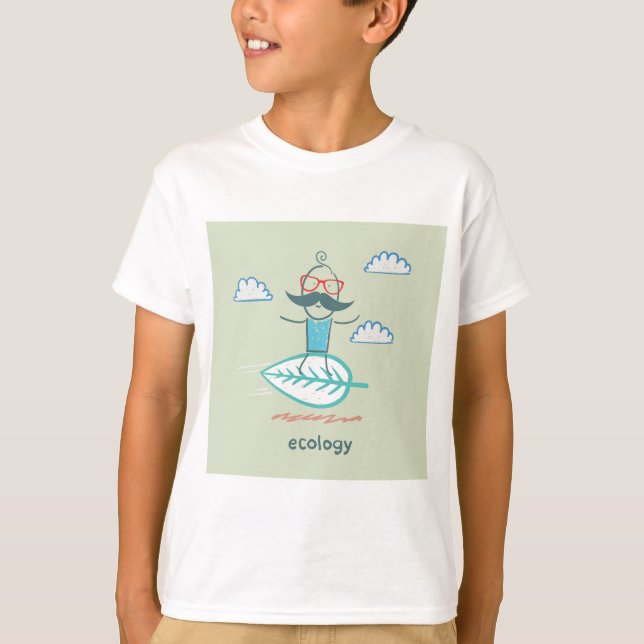 Camiseta Ecology Surfer Sustainable Life Hipster (Anverso)
