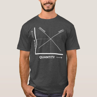 Camiseta Economía de la tabla de oferta y demanda