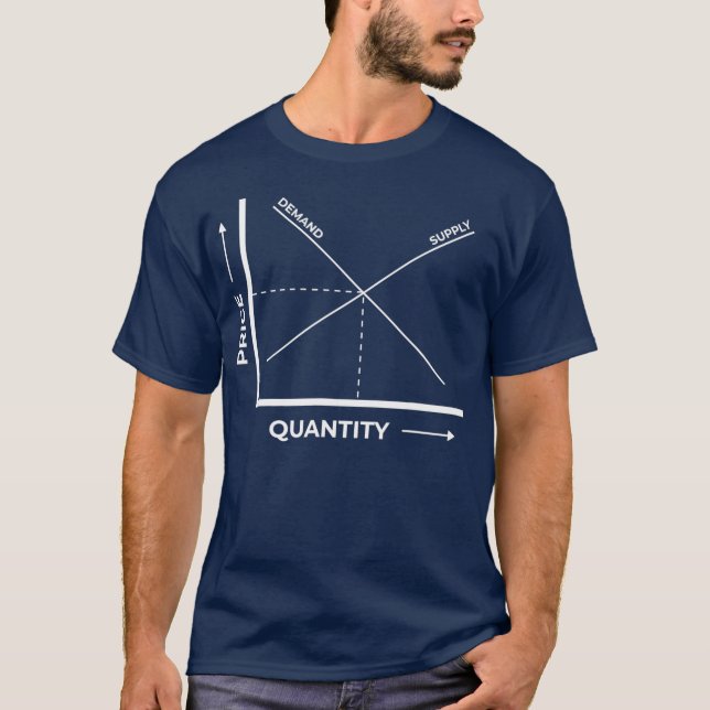 Camiseta Economía de la tabla de oferta y demanda (Anverso)