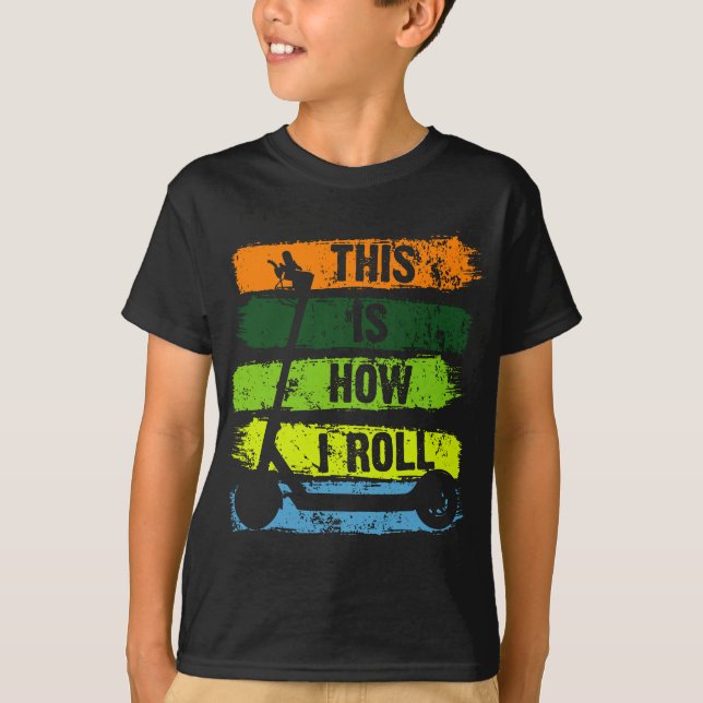 Camiseta Ecooter Eléctrico Así es como hago rodar Vinta (Anverso)