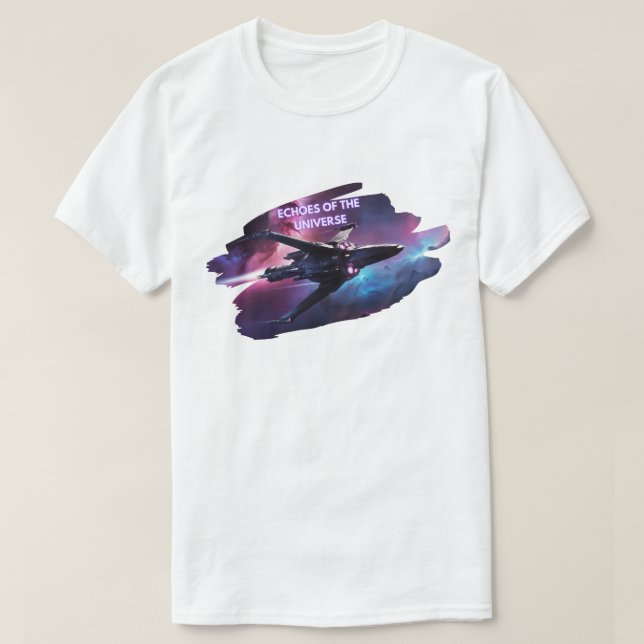 Camiseta Ecos de la odisea espacial universal (Diseño del anverso)