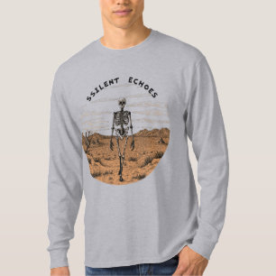 Camiseta Ecos de silencio: Un esqueleto caminando por