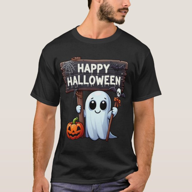 Camiseta Ecos espeluznantes: Un cuento de Halloween | Camis (Anverso)