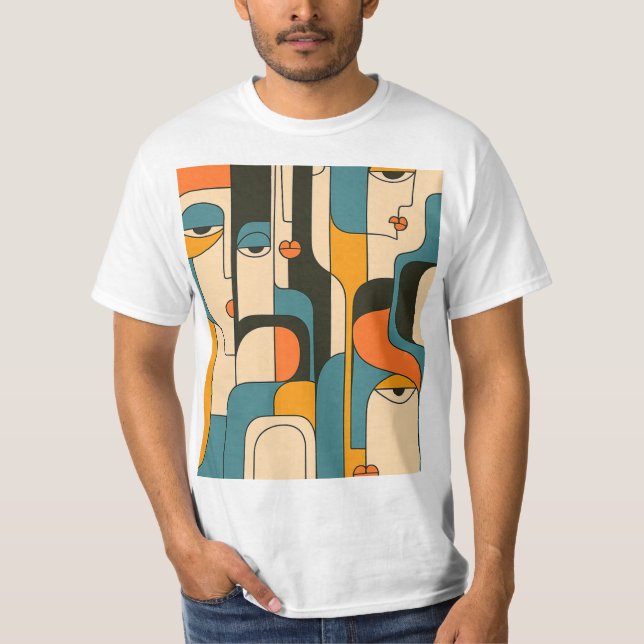 Camiseta Ecos Fragmentados: Un Reflexión Cubista Moderna (Anverso)