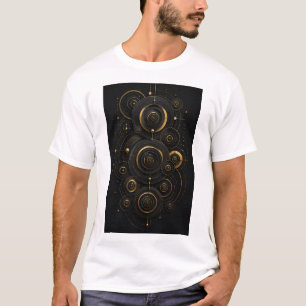 Camiseta Ecos infinitos   Círculo concéntrico de lujo