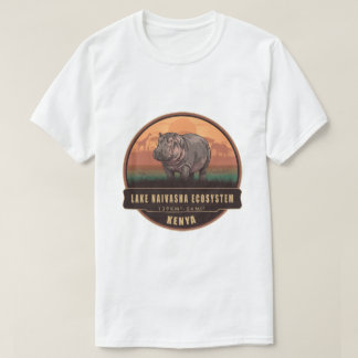 Camiseta Ecosistema del lago Naivasha Kenia Safari Hipopóta