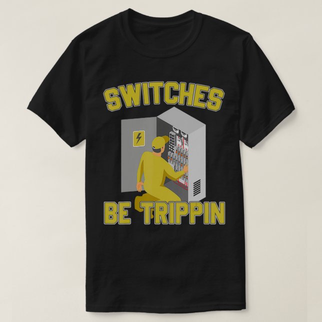Camiseta Ectricidad De La Caja De Fusibles De Trippin De Lo (Diseño del anverso)