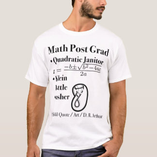 Camiseta ► Ecuación cuadrática de Math Post Grad y botella