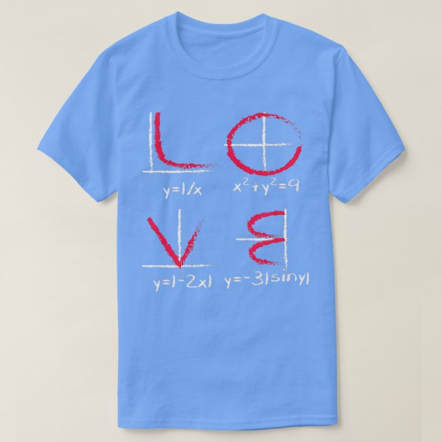 Camiseta Ecuación de matemáticas de amor (Diseño del anverso)