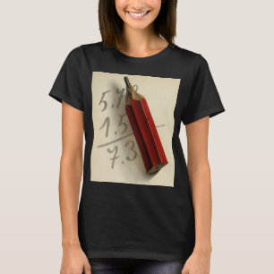 Camiseta Ecuación matemática con lápiz rojo, negocios vinta