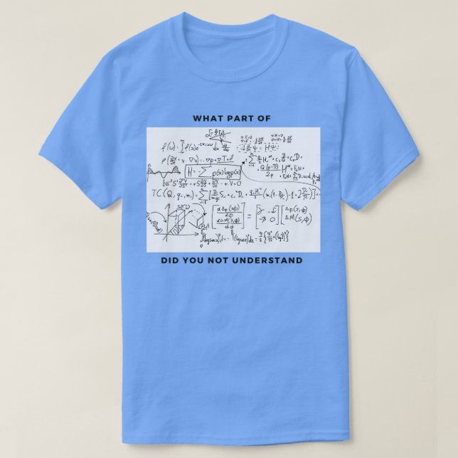 Camiseta ecuación matemática divertida (Diseño del anverso)