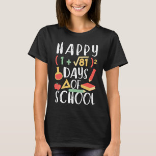 Camiseta Ecuación Matemática Gráfica Feliz 100 De Álgebra E
