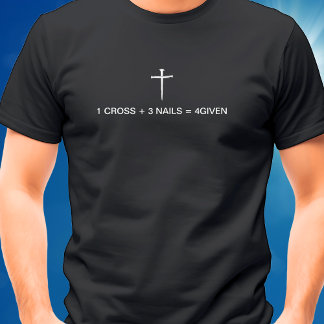 Camiseta Ecuación Un Cruz Tres Clavos Cruz Blanca